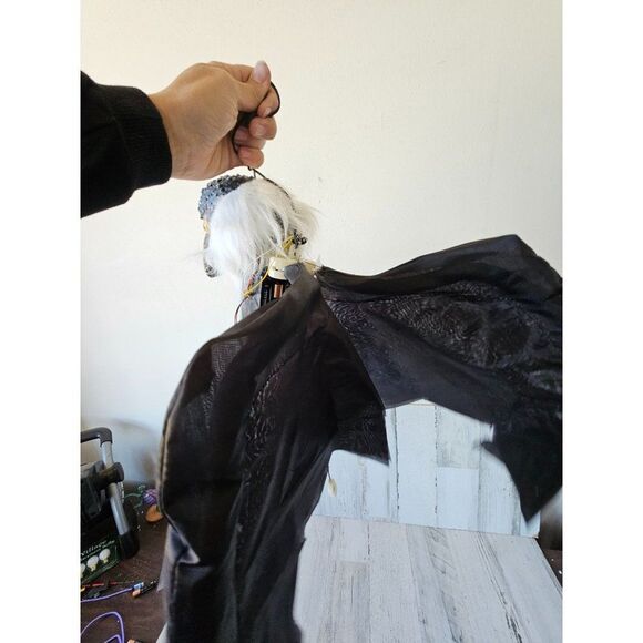 Animated crow bird Halloween prop hanging unique - Picture 4 of 9